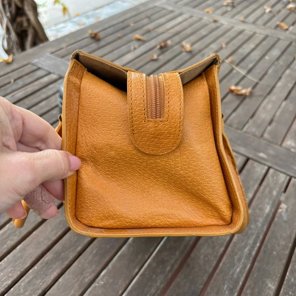 Cynthia Rowley Tan Leather Satchel with Structured Design  11.5x5x5 - Picture 6 of 7